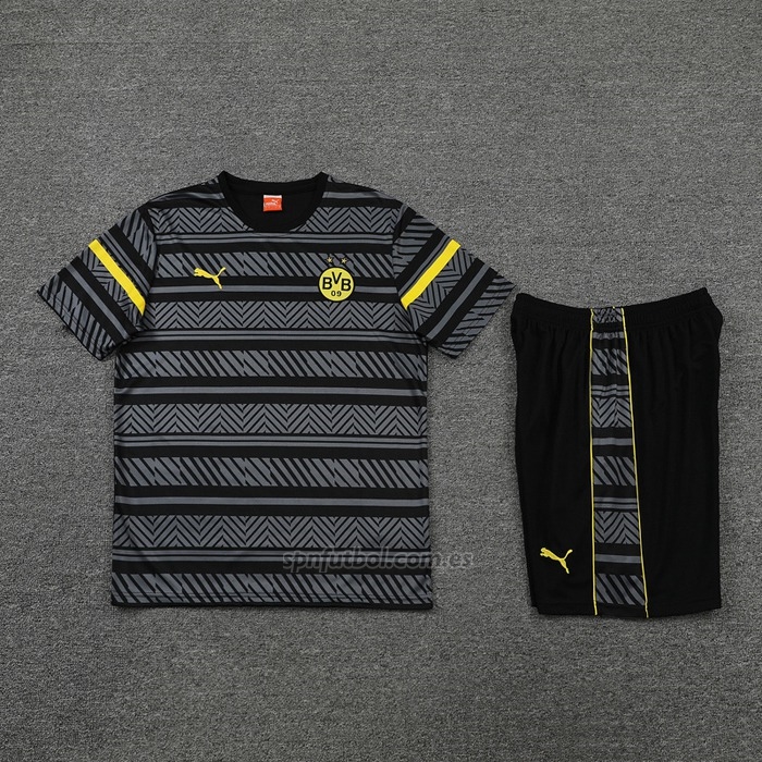 Chandal del Borussia Dortmund Manga Corta 2022-2023 Gris - Pantalon Corto